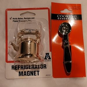 Vintage Acme Refrigerator Tea Kettle & Cooking Essentials Ice Cream Scoop Magnet